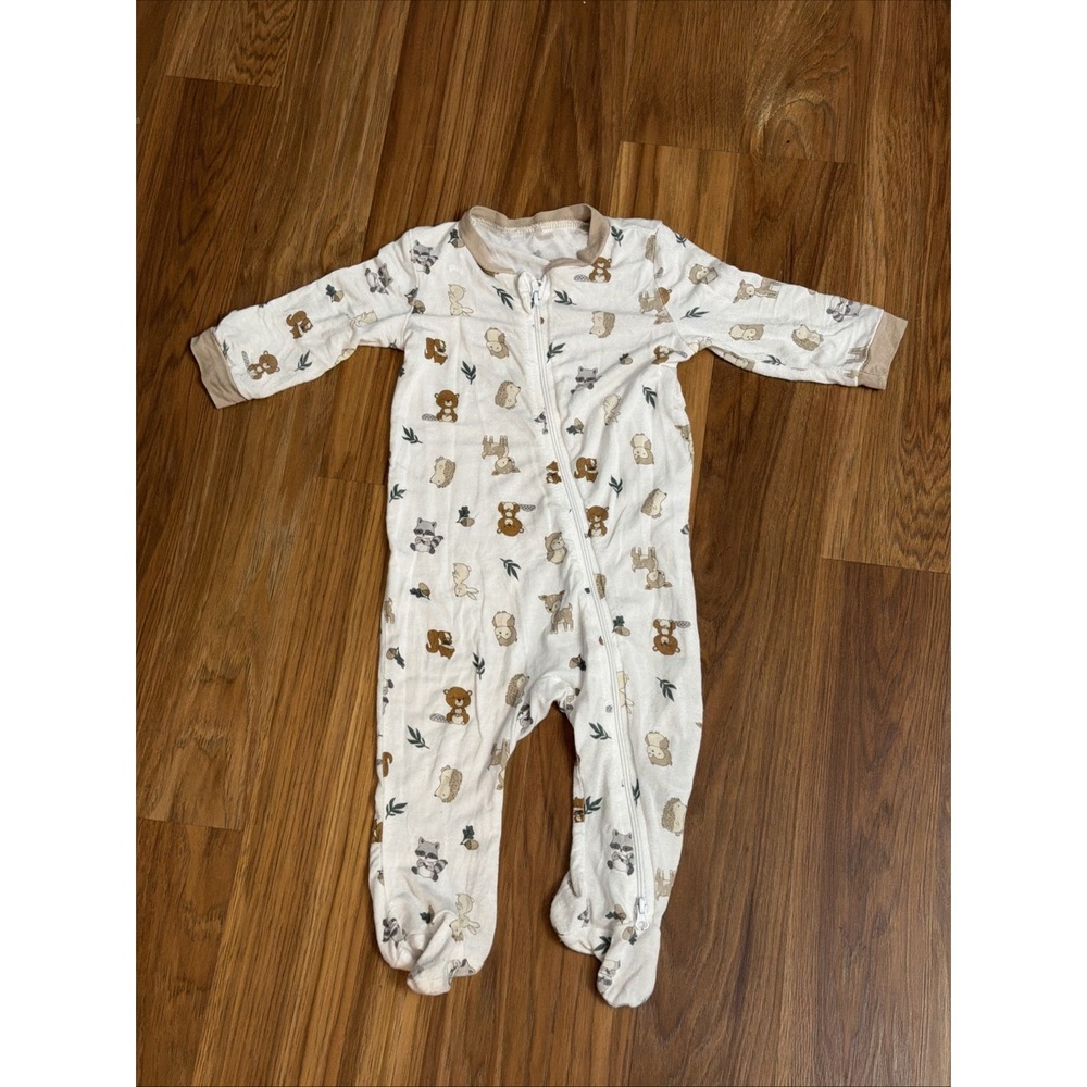 Milkberry Baby 6-9 Months Forest Friends Footie Sleeper Pajamas